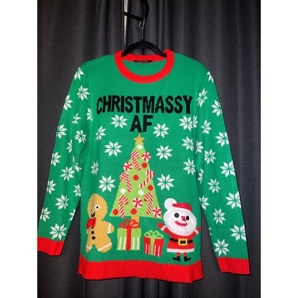 Ugly Christmas Sweater Xmas Size Large - Picture 1 of 3